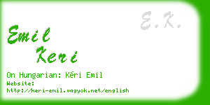 emil keri business card